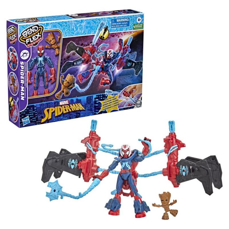 Spider-Man Rotaļu komplekts Bend and Flex kosmosa misija, 15 cm
