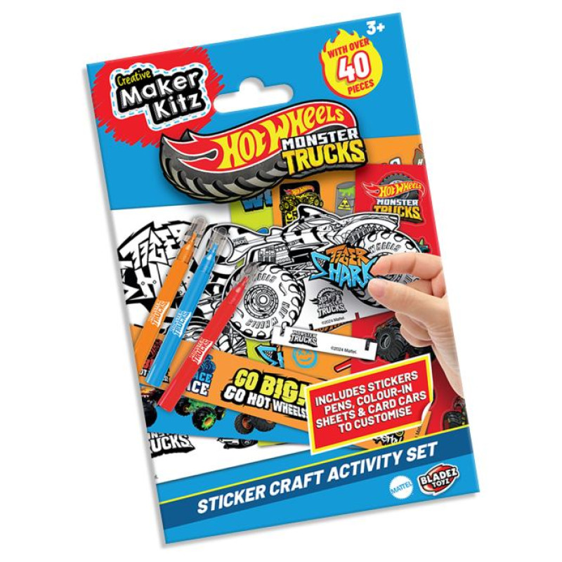 Bladez HOT WHEELS MOSTER TRUCKS uzlīmju aktivitā&scaron;u komplekts