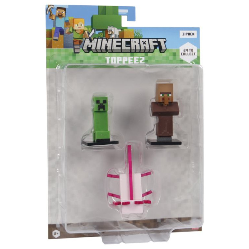 Minecraft 3D zīmuļu uzgaļi, 3 gab.
