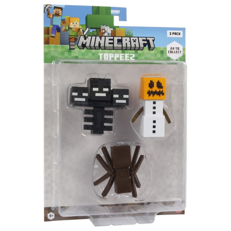 Minecraft 3D zīmuļu uzgaļi, 3 gab.