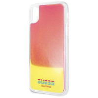 Guess GUHCPXGLCPI iPhone X/Xs różowy /pink hard case California Glow in the dark