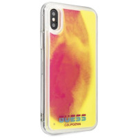 Guess GUHCPXGLCPI iPhone X/Xs różowy /pink hard case California Glow in the dark