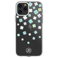 Kingxbar Lucky Series case decorated with original Swarovski crystals iPhone 12 mini transparent (Clover)
