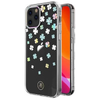 Kingxbar Lucky Series case decorated with original Swarovski crystals iPhone 12 mini transparent (Clover)