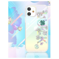 Kingxbar Lucky Series case decorated with original Swarovski crystals iPhone 12 mini transparent (Clover)