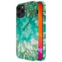 Kingxbar Agate Series case decorated printed Agate iPhone 12 mini green