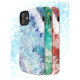 Kingxbar Agate Series case decorated printed Agate iPhone 12 mini green