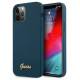 Guess GUHCP12LLSLMGBL iPhone 12 Pro Max 6.7" blue/blue hardcase Metal Logo Script