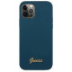 Guess GUHCP12LLSLMGBL iPhone 12 Pro Max 6.7" blue/blue hardcase Metal Logo Script