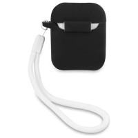 Guess GUACA2LSVSBW AirPods cover black/white Silicone Vintage