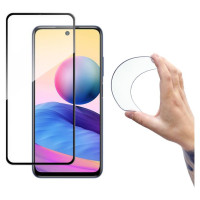 Wozinsky Full Cover Flexi Nano Glass Hybrid Screen Protector with frame for Xiaomi Redmi Note 10 5G black