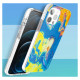 Kingxbar Watercolor Series color case for iPhone 12 Pro Max yellowblue