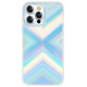 Kingxbar Streamer Series luxury elegant phone case for iPhone 13 Pro blue (Triangle)