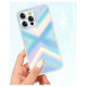 Kingxbar Streamer Series luxury elegant phone case for iPhone 13 Pro blue (Triangle)