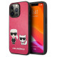 Karl Lagerfeld KLHCP13LPCUSKCP iPhone 13 Pro / 13 6,1" fuksja/fuchsia hardcase Ikonik Karl & Choupette