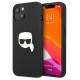 Karl Lagerfeld KLHCP13SPKMK iPhone 13 mini 5,4" czarny/black hardcase Leather Ikonik Karl`s Head Metal
