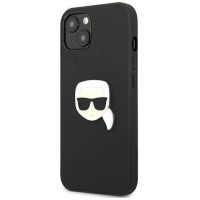 Karl Lagerfeld KLHCP13SPKMK iPhone 13 mini 5,4" czarny/black hardcase Leather Ikonik Karl`s Head Metal