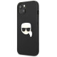 Karl Lagerfeld KLHCP13SPKMK iPhone 13 mini 5,4" czarny/black hardcase Leather Ikonik Karl`s Head Metal