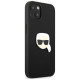 Karl Lagerfeld KLHCP13SPKMK iPhone 13 mini 5,4" czarny/black hardcase Leather Ikonik Karl`s Head Metal