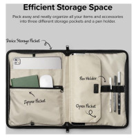 Ringke Smart Zip Pouch for a laptop up to 13" with a stand - beige