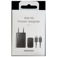Samsung EP-T1510XBEGEU 15W PD USB-C AFC Wall Charger with USB-C Cable - Black