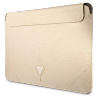 Guess Saffiano Triangle Logo case for a 16" laptop - beige