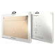 Guess Saffiano Triangle Logo case for a 16" laptop - beige