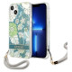 Guess GUHCP13MHFLSN iPhone 13 6.1" green/green hardcase Flower Strap
