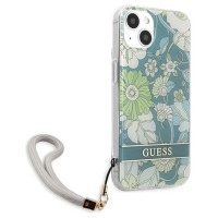 Guess GUHCP13MHFLSN iPhone 13 6.1" green/green hardcase Flower Strap