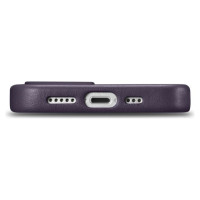 Icarer Case Leather Cover Case for iPhone 14 Dark Purple (WMI14220705-DP) (MagSafe Compatible)
