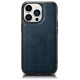 Icarer Leather Oil Wax case covered with natural leather for iPhone 14 Pro blue (WMI14220718-BU)