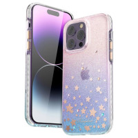 Kingxbar Heart Star Series case for iPhone 14 Plus case with zodiac stars