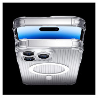 Kingxbar PQY Go Out Series magnetic case for iPhone 14 Pro MagSafe silver