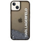 Karl Lagerfeld KLHCP14SLCKVK iPhone 14 6.1 "black / black hardcase Liquid Glitter Elong