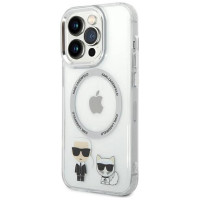 Karl Lagerfeld KLHMP14XHKCT iPhone 14 Pro Max 6.7 "hardcase transparent / transparent Karl & Choupette Aluminum Magsafe