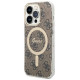 Guess Set Guess GUBPP14XH4EACSW Case+ Charger iPhone 14 Pro Max 6.7" brown/brown hard case 4G Print MagSafe