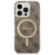 Guess Set Guess GUBPP14XH4EACSW Case+ Charger iPhone 14 Pro Max 6.7" brown/brown hard case 4G Print MagSafe