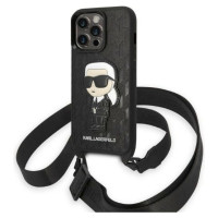 Karl Lagerfeld KLHCP14LSTKMK iPhone 14 Pro 6.1" black/black hardcase Monogram Ikonik Patch