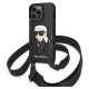 Karl Lagerfeld KLHCP14LSTKMK iPhone 14 Pro 6.1" black/black hardcase Monogram Ikonik Patch