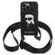 Karl Lagerfeld KLHCP14LSTKMK iPhone 14 Pro 6.1" black/black hardcase Monogram Ikonik Patch