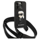 Karl Lagerfeld KLHCP14LSTKMK iPhone 14 Pro 6.1" black/black hardcase Monogram Ikonik Patch