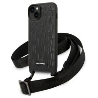 Karl Lagerfeld KLHCP14MSTMK iPhone 14 Plus 6.7" hardcase black/black Monogram Plaque Logo Strap