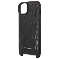 Karl Lagerfeld KLHCP14MSTMK iPhone 14 Plus 6.7" hardcase black/black Monogram Plaque Logo Strap