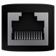 Baseus AirJoy Series Ethernet cable connector RJ-45 2 pcs - black