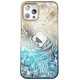 Kingxbar Luxury iPhone 14 Case with Kingxbar Phoenix Crystals - Gold and Blue