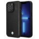 BMW Leather Diamond Pattern case for iPhone 14 Pro - black