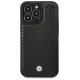 BMW Leather Diamond Pattern case for iPhone 14 Pro - black