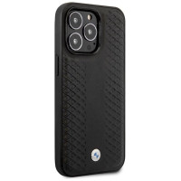 BMW Leather Diamond Pattern case for iPhone 14 Pro - black