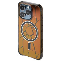 Kingxbar MagSafe Kingxbar PQY Crack Series silicone case for iPhone 15 Pro - black