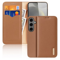 Dux Ducis Hivo case with flap and RFID blocker for Samsung Galaxy S24+ - brown